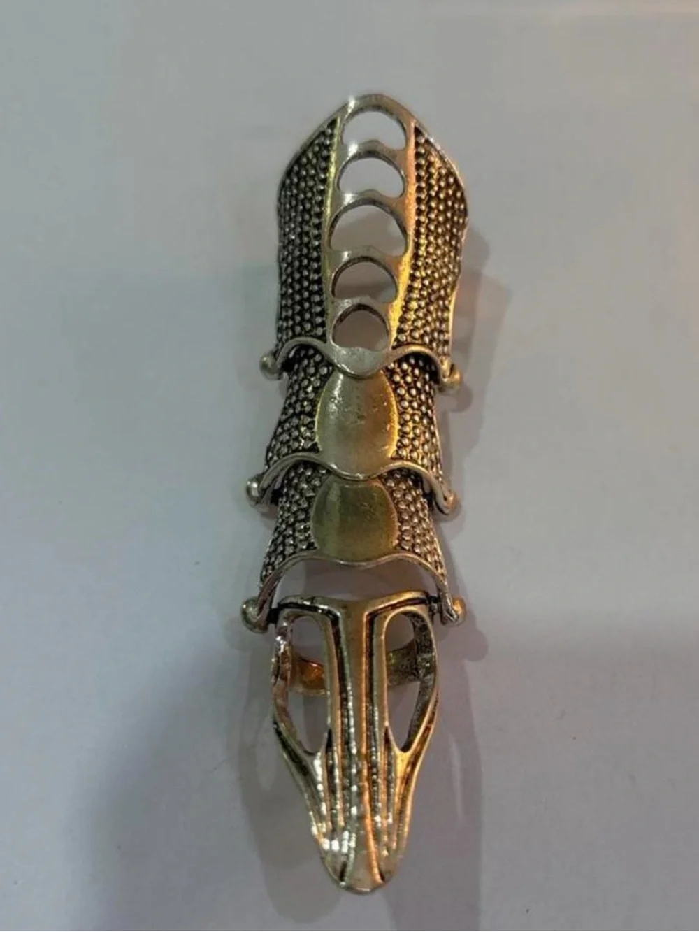 Gold Long Reptile-Style Finger Ring for Kids - Gold